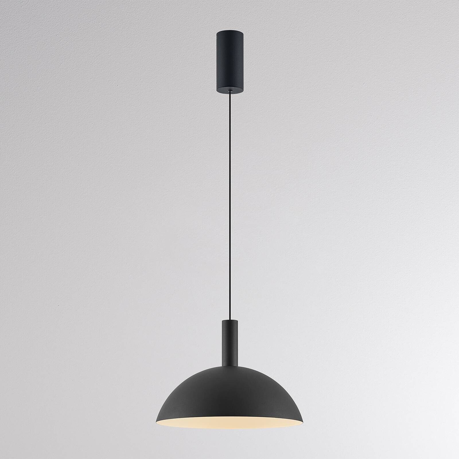 LED závesné svietidlo LORA II, čierne, Ø 24 cm, stmievateľné, 40° CCT