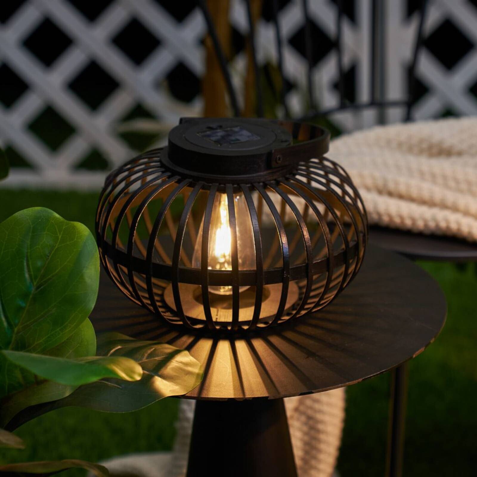 Solárna stolová lampa Pauleen LED SUNSHINE BLISS, čierna, 17 cm, IP44