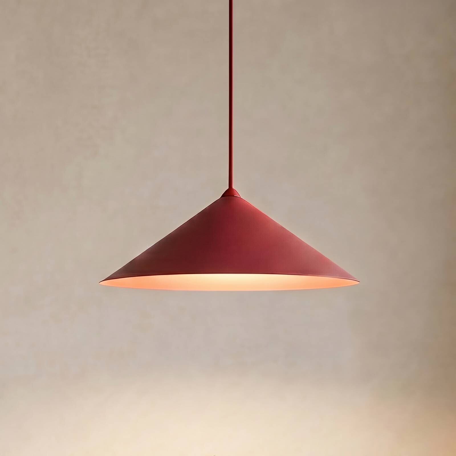 Závesné svietidlo Lume L, bordová, kov, Ø 40 cm, GX53