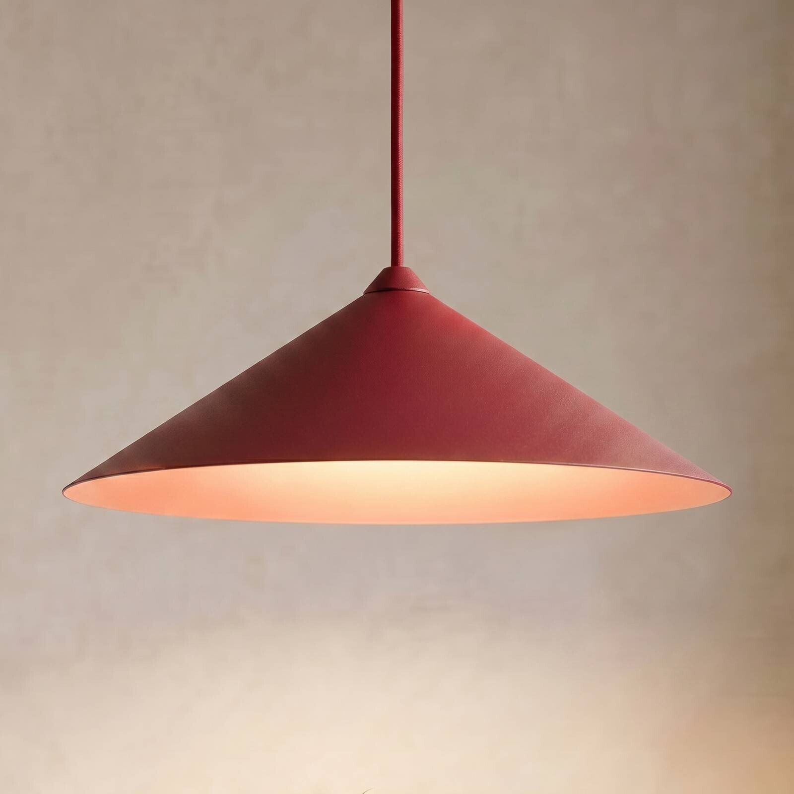 Závesné svietidlo Lume XL, bordová, kov, Ø 49 cm, GX53