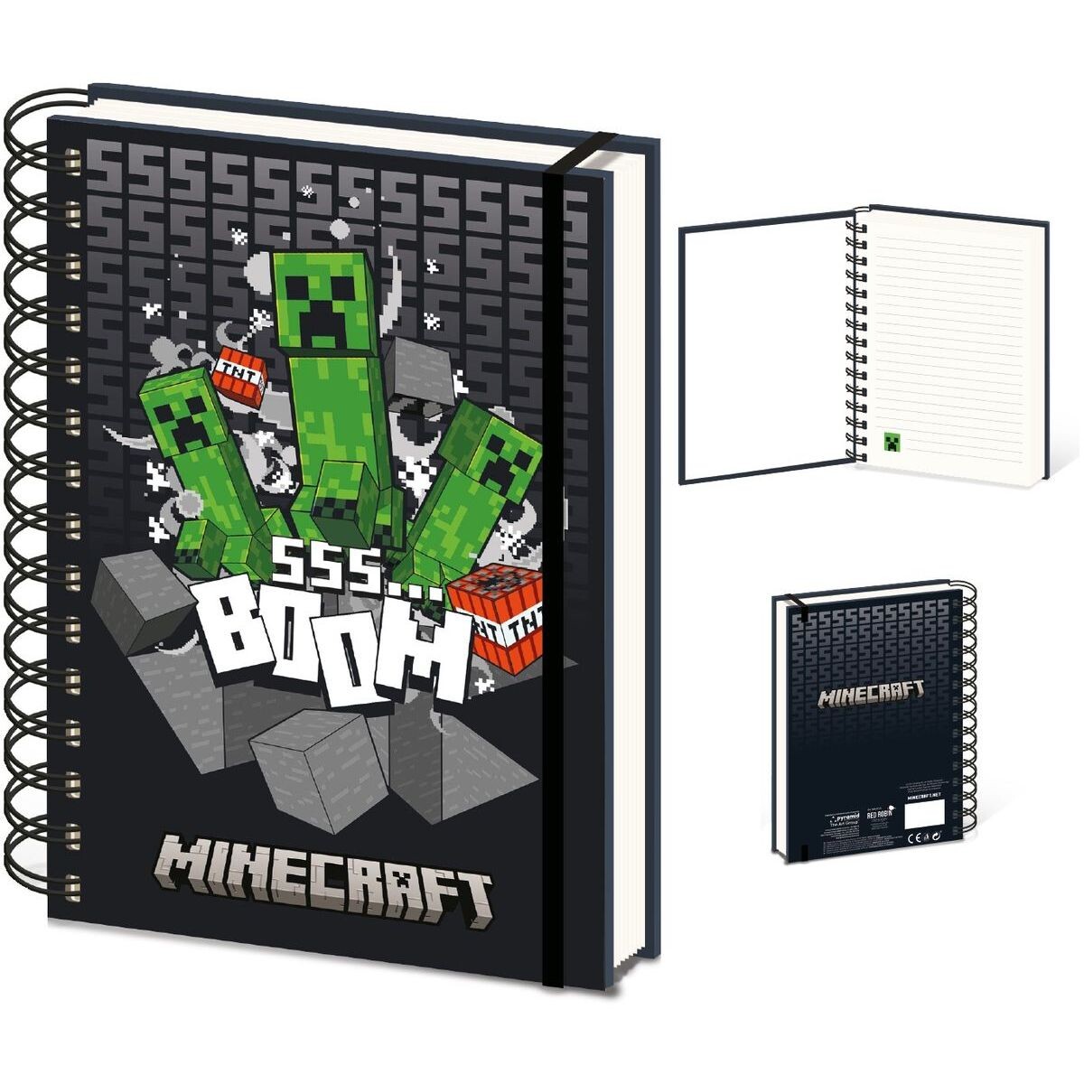 Minecrat A5 blok krúžkový (3D efekt)