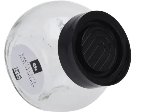 Dóza na korenie 500 ml, biele/čierne viečko%