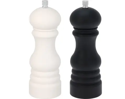 Soľnička a korenička 17,5 cm, čierna/biela%