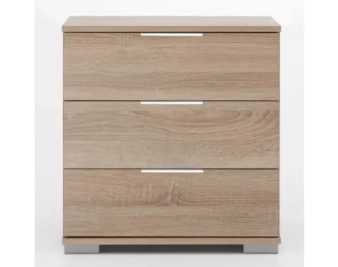 Nočný stolík Easy Plus, 3 zásuvky, dub sonoma%