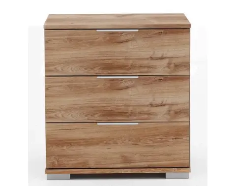 Nočný stolík Easy Plus, 3 zásuvky, dub doskový%