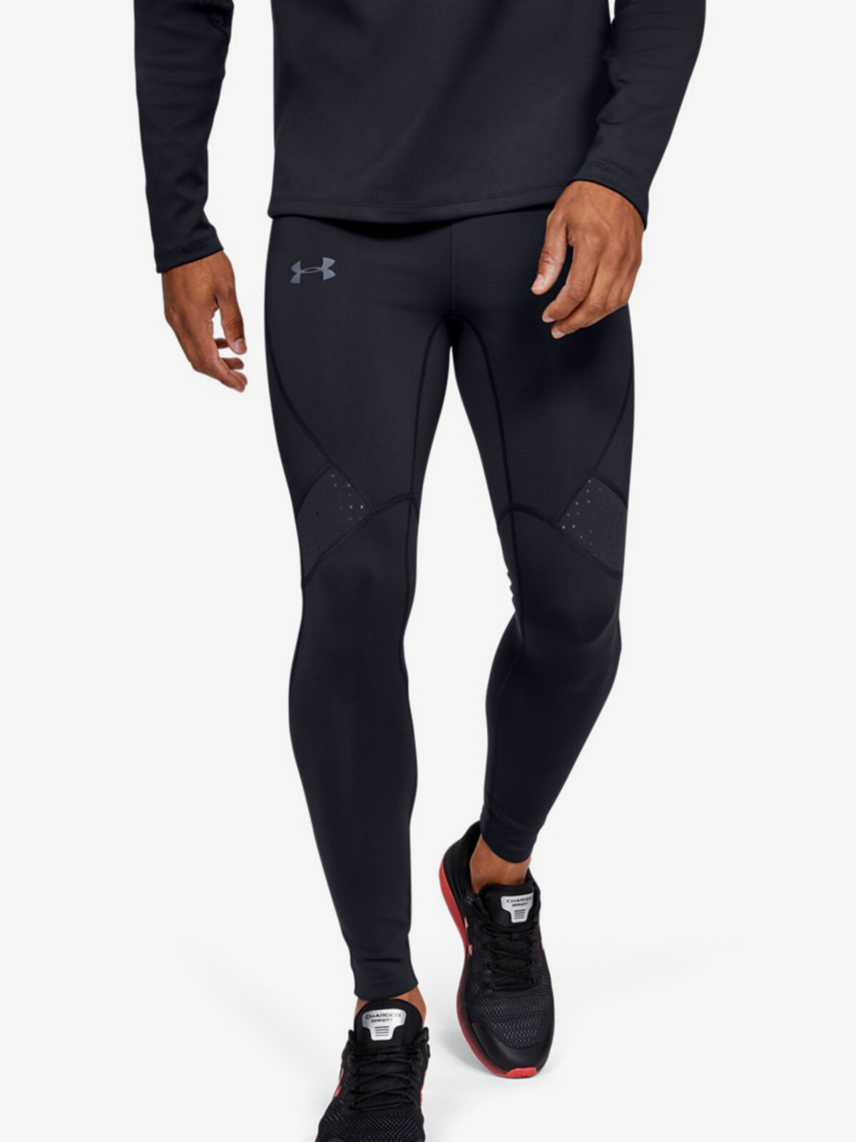 Compression Leggings Under Armour Qualifier Coldgear Tight-Blk