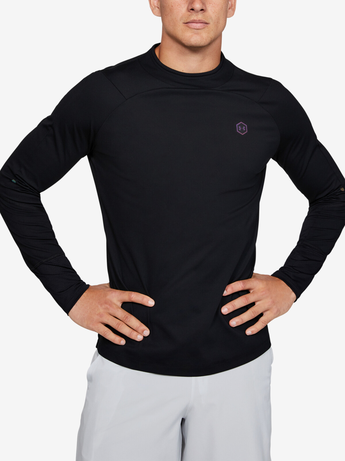 Black Men's Rush Mock Under Armour T-Shirt
