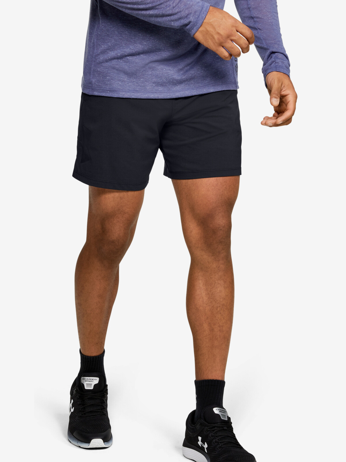 Black Men's Shorts Qualifier Speedpocket Under Armour