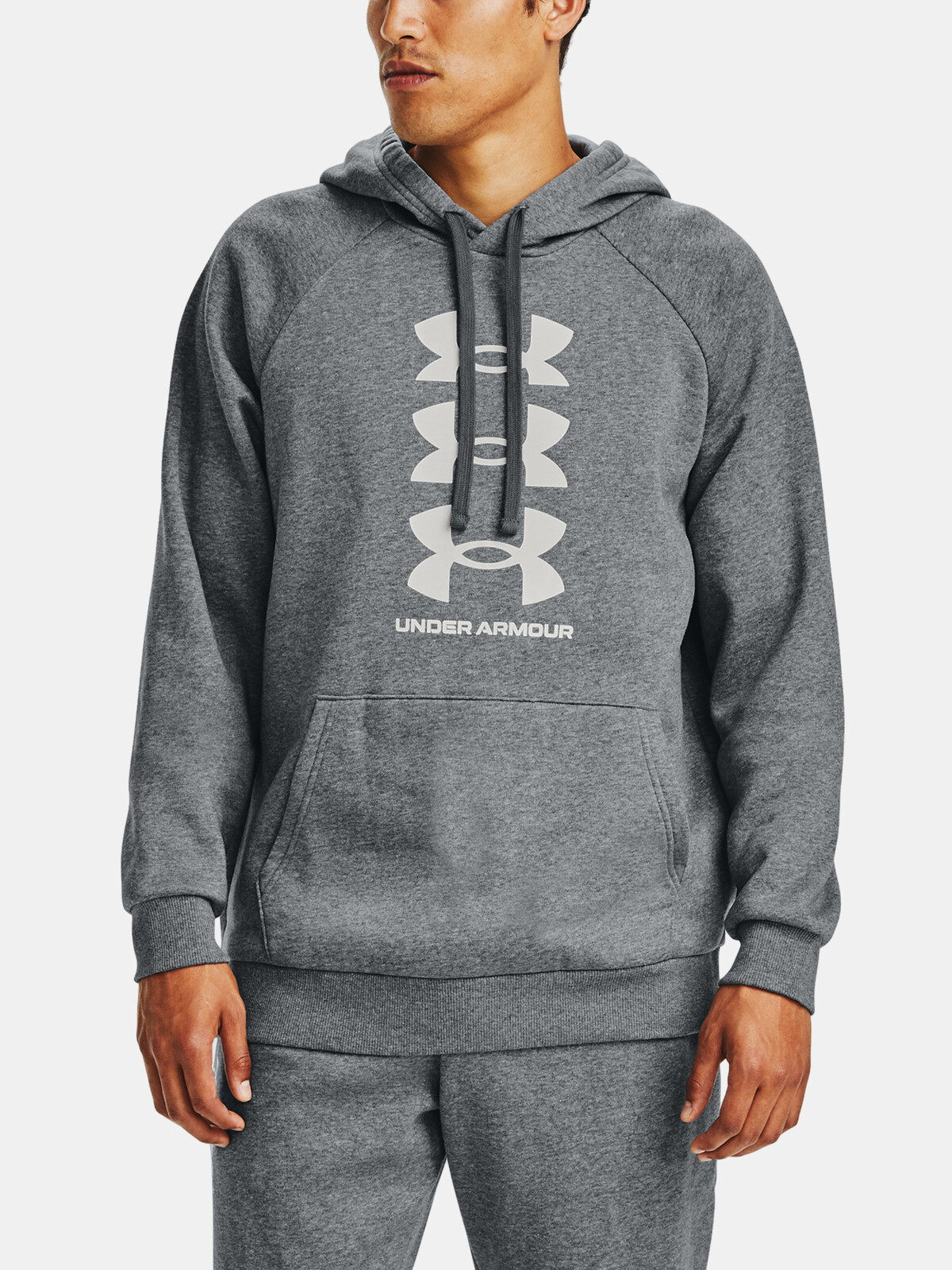 Under Armour Sweatshirt UA Rival Flc Multilogo HD-GRY - Men's
