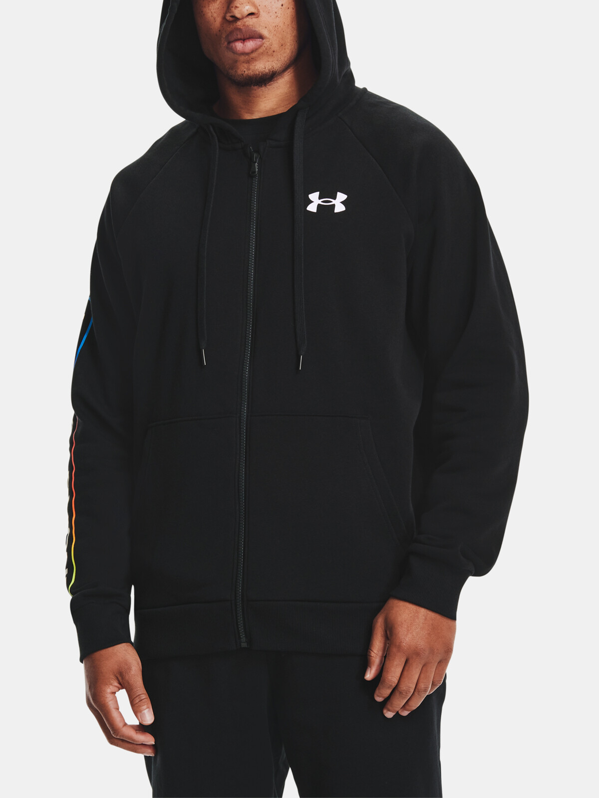 Under Armour Sweatshirt RIVAL FLC LOCKERTAG FZ HD-BLK - Mens
