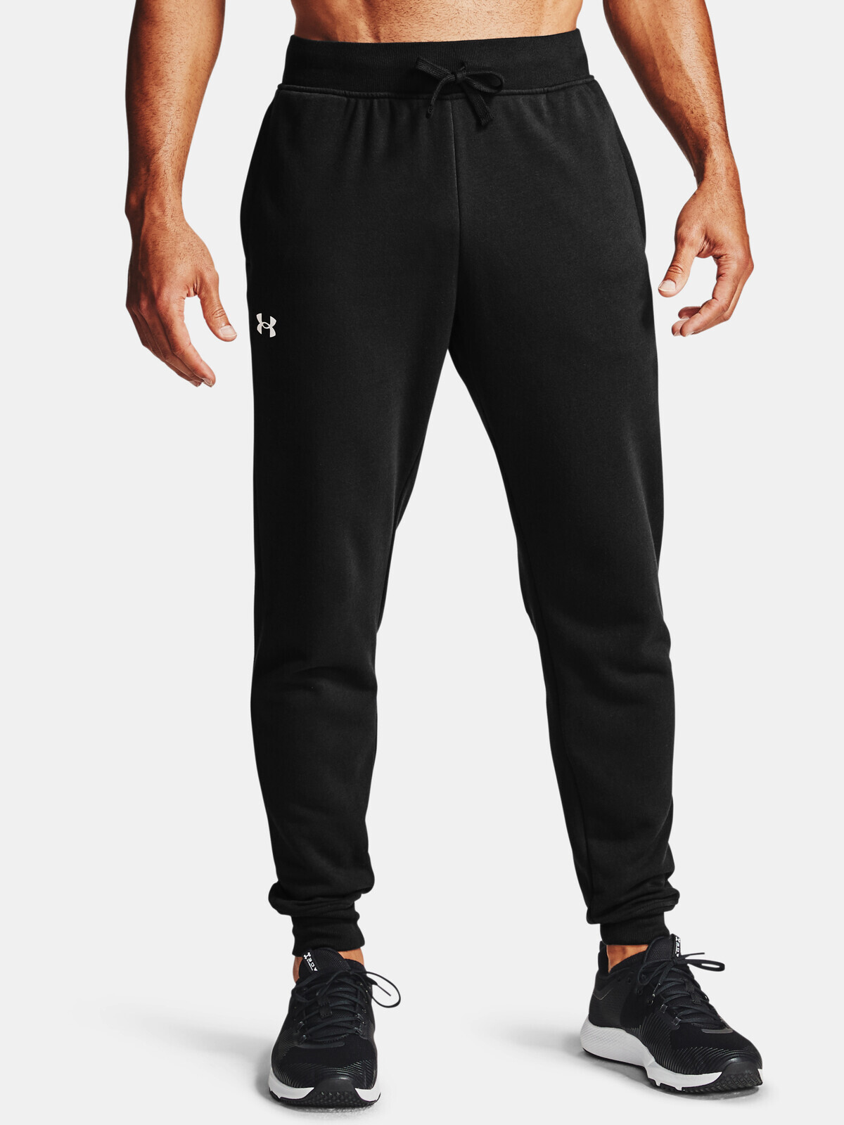 Under Armour Rival Cotton Jogger-BLK Sweatpants - Mens