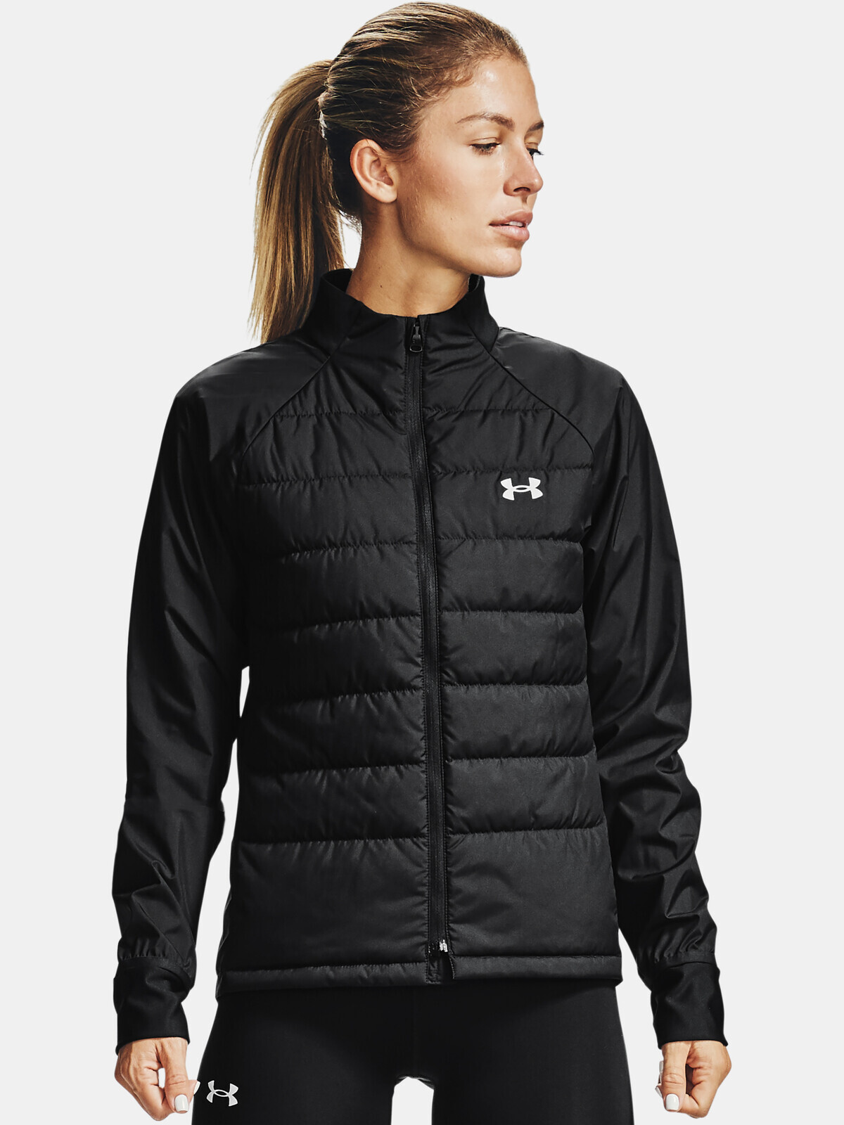 Under Armour Jacket Run Insulate Hybrid Jkt-BLK - Ladies