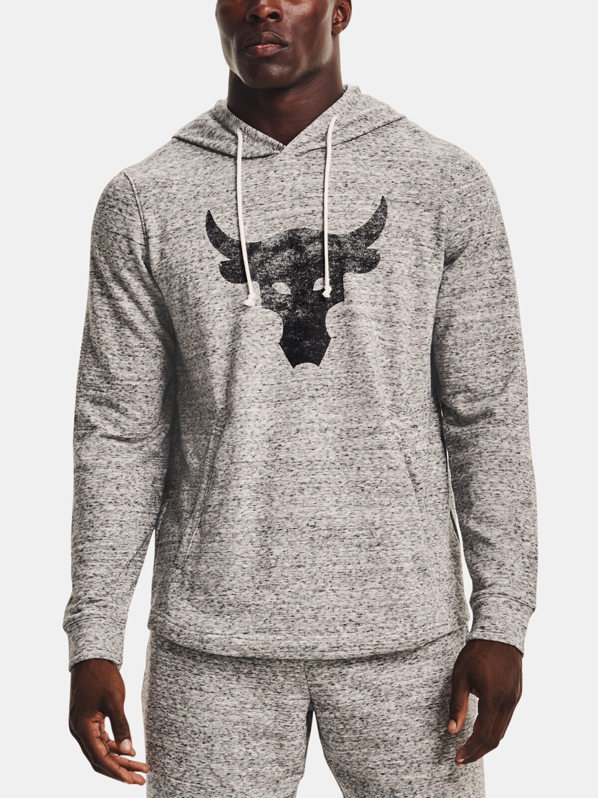 Under Armour UA Project Rock Terry HD-WHT Sweatshirt - Mens