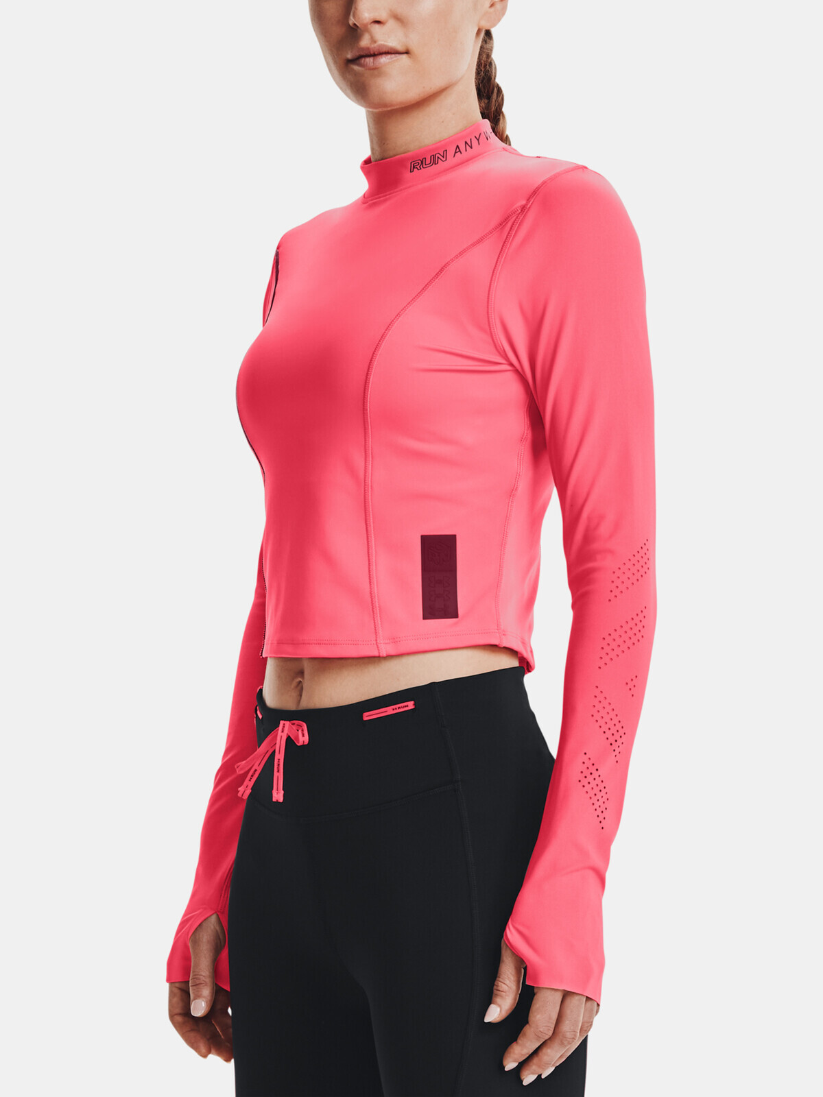 Under Armour UA Run Anywhere Laser LS-PNK T-Shirt - Ladies