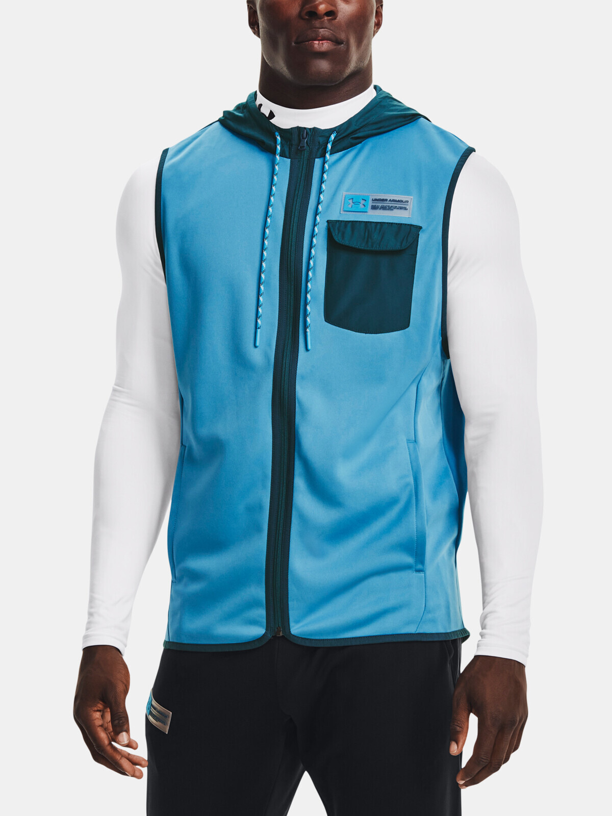 Under Armour Vest UA AF STORM HOODED VEST-BLU - Mens