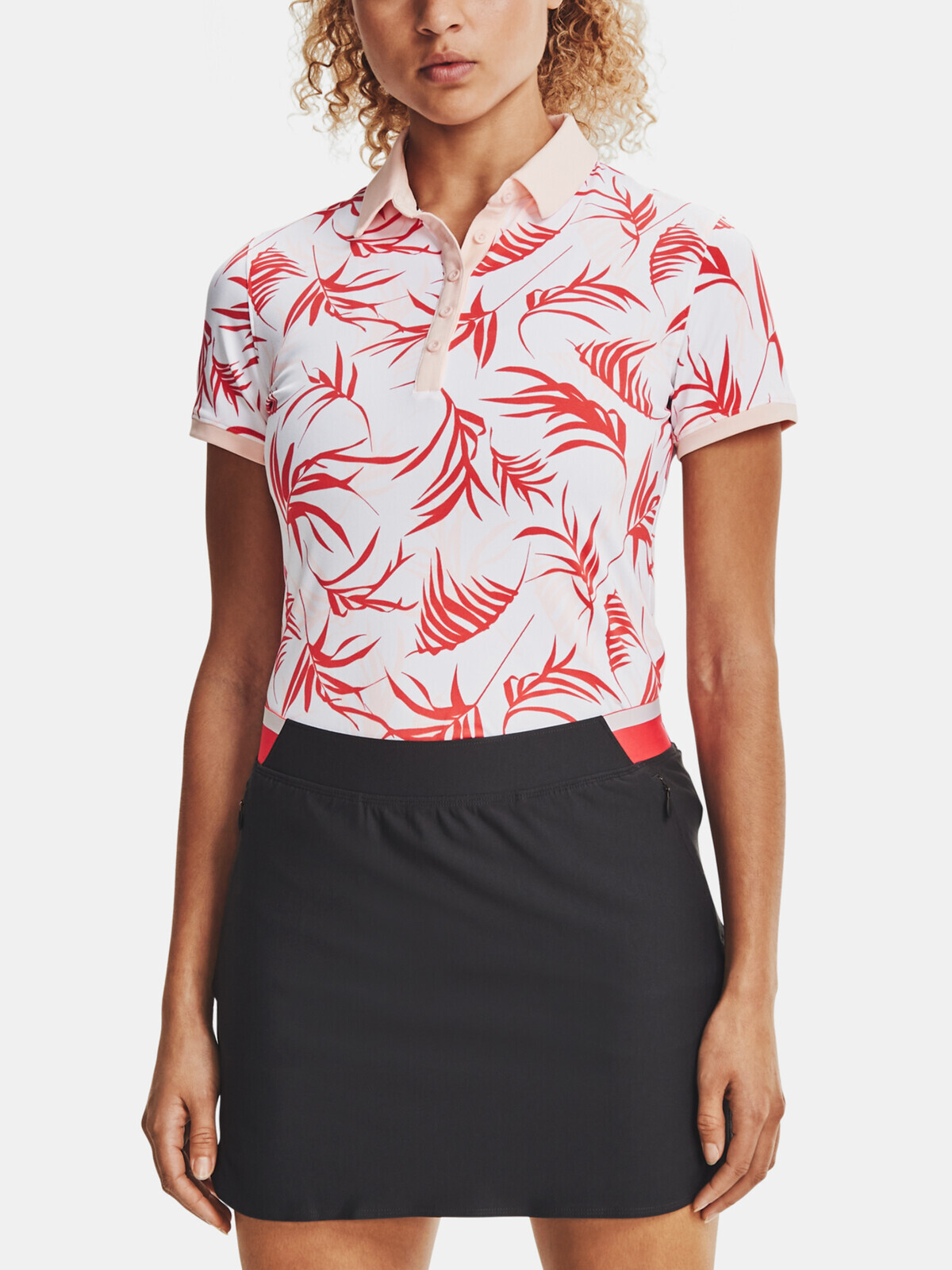 Under Armour T-Shirt Zinger SS Novelty Polo-WHT - Ladies