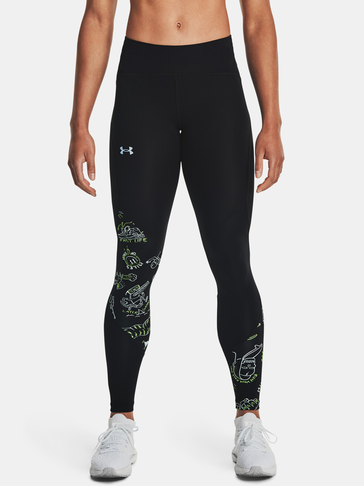 Under Armour Leggings Run Your Face Off Tight-BLK - Ladies