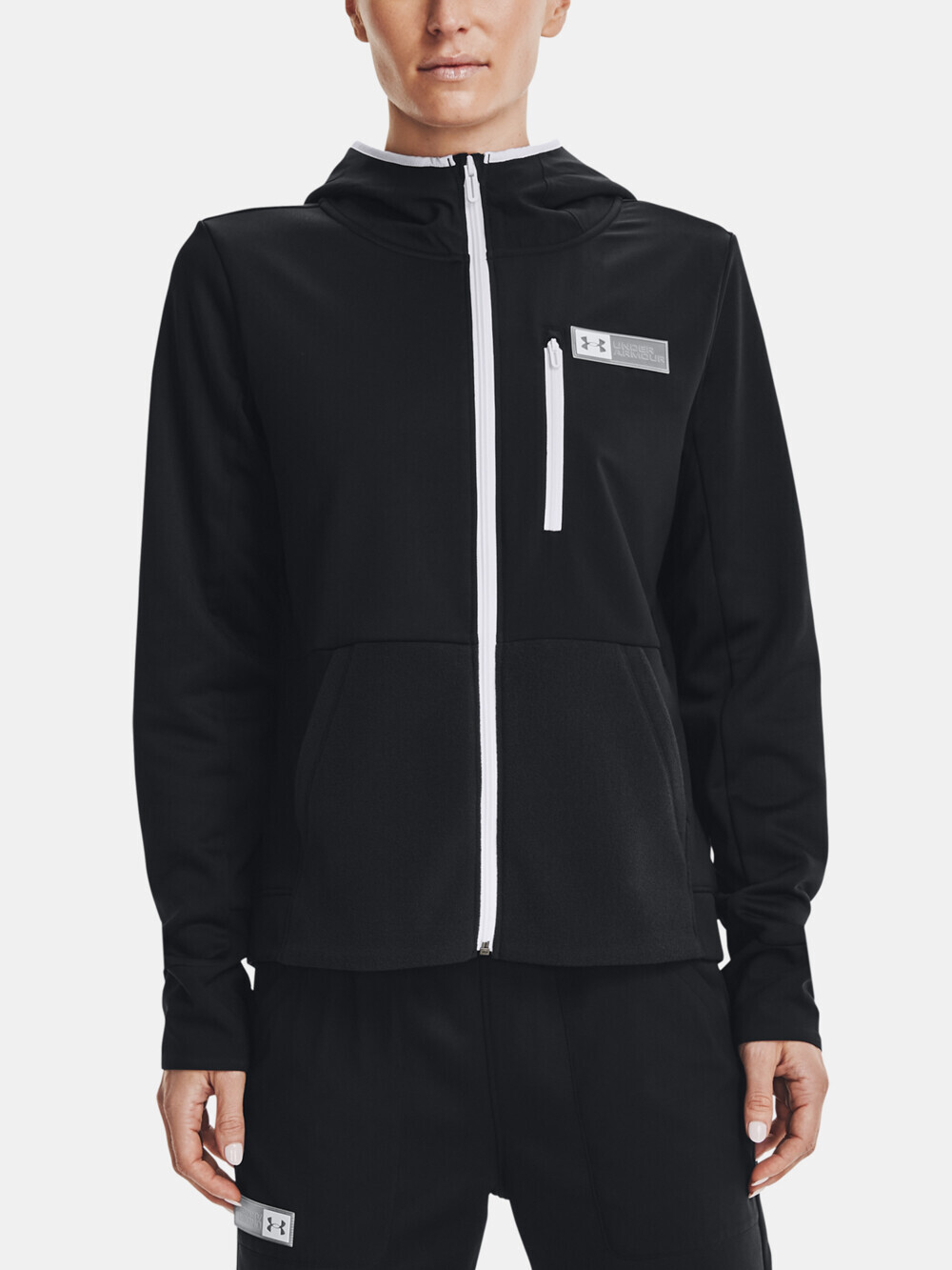 Under Armour Sweatshirt Armour Mixed Media FZ-BLK - Women