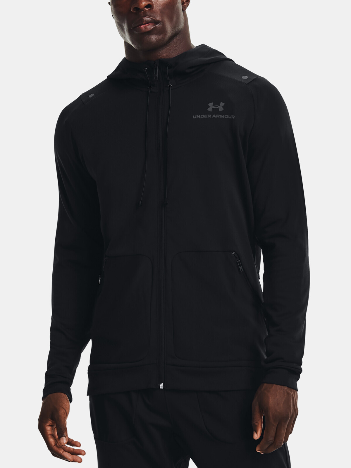 Under Armour Sweatshirt Rush All Purpose FZ HD-BLK - Mens