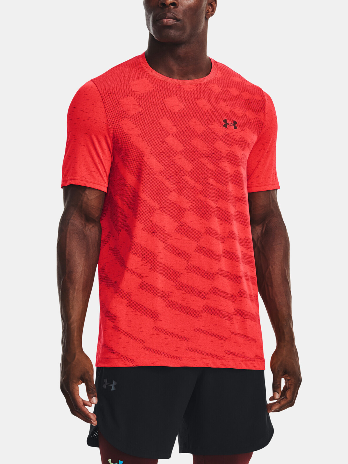 Under Armour UA Seamless Radial SS-RED T-Shirt - Mens
