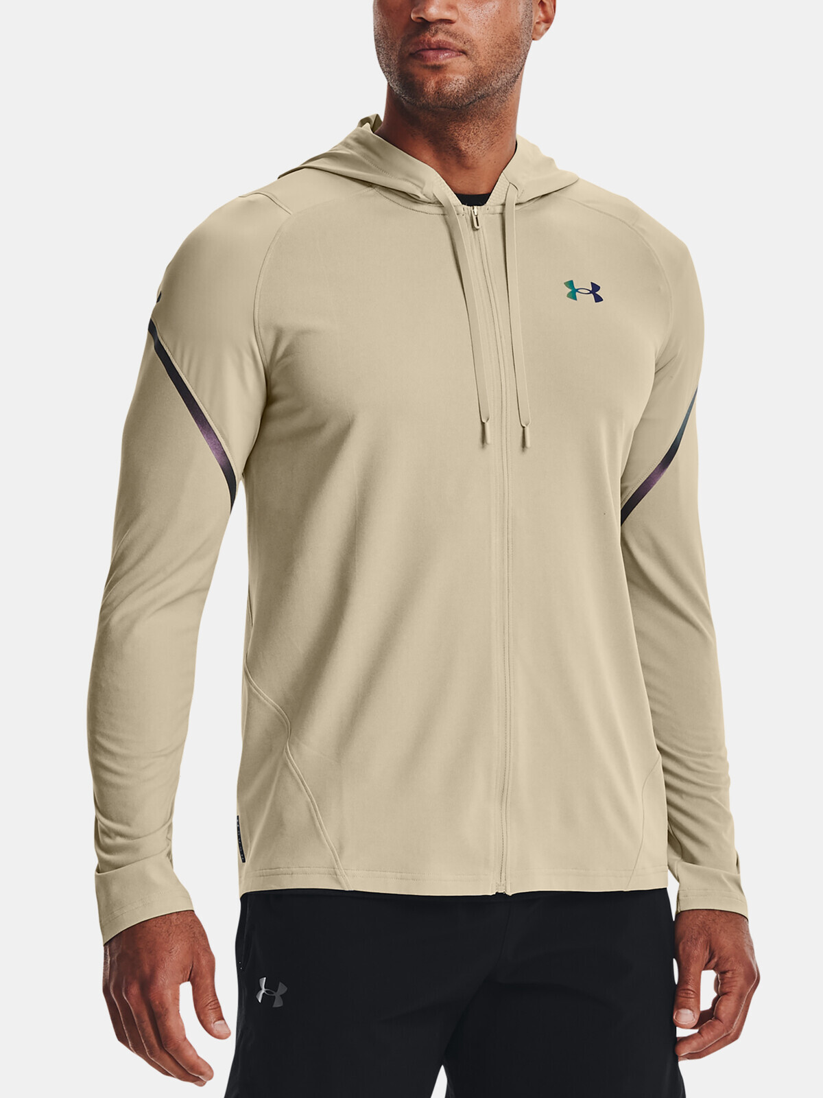 Under Armour Sweatshirt UA Rush FZ Hoodie-BRN - Mens