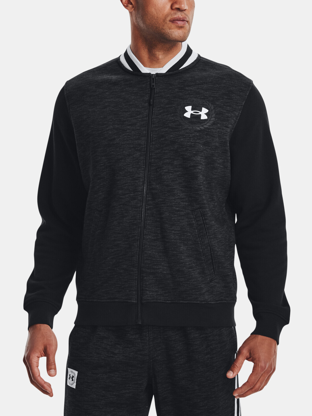 Mikina Under Armour UA Essential Heritage Flc FZ-BLK - Muži
