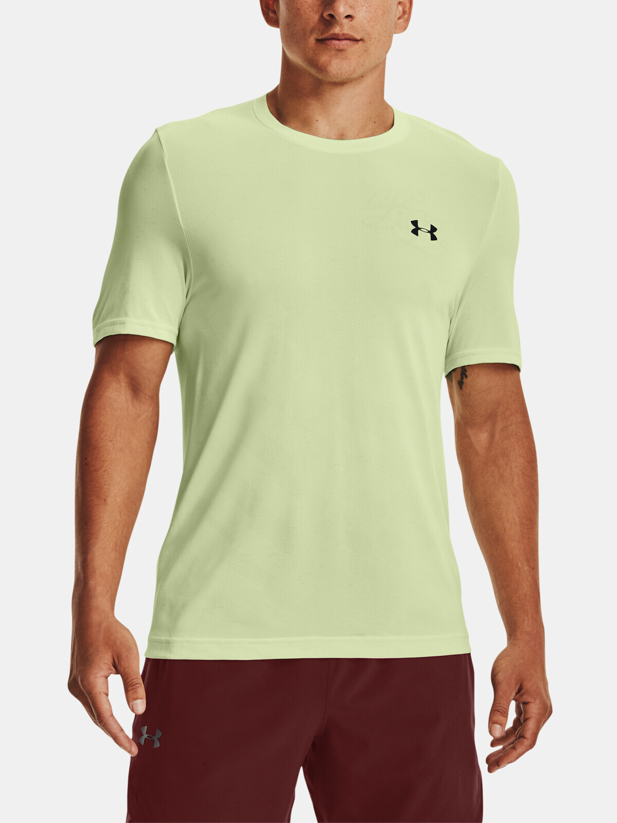 Under Armour UA Seamless Radial SS-GRN T-Shirt - Mens
