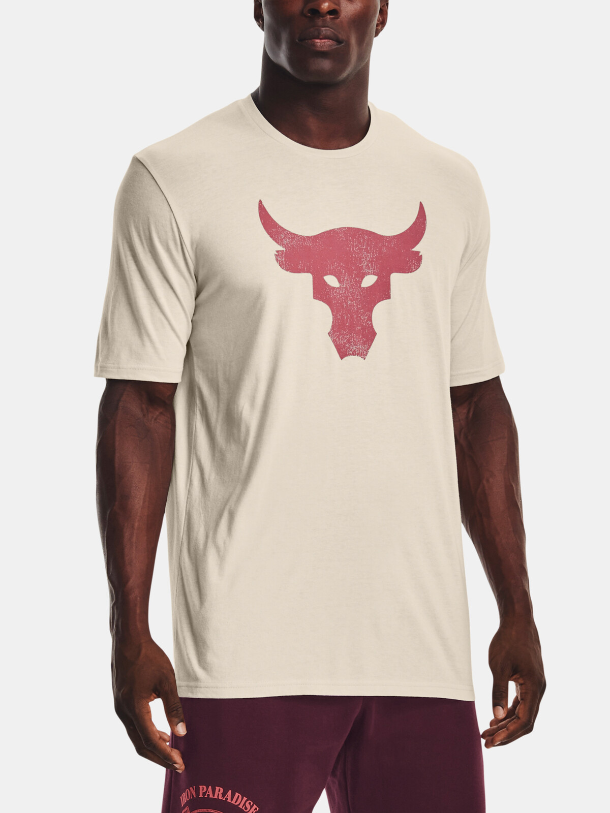 Pánske tričko Under Armour UA PJT ROCK BRAHMA BULL SS-WHT