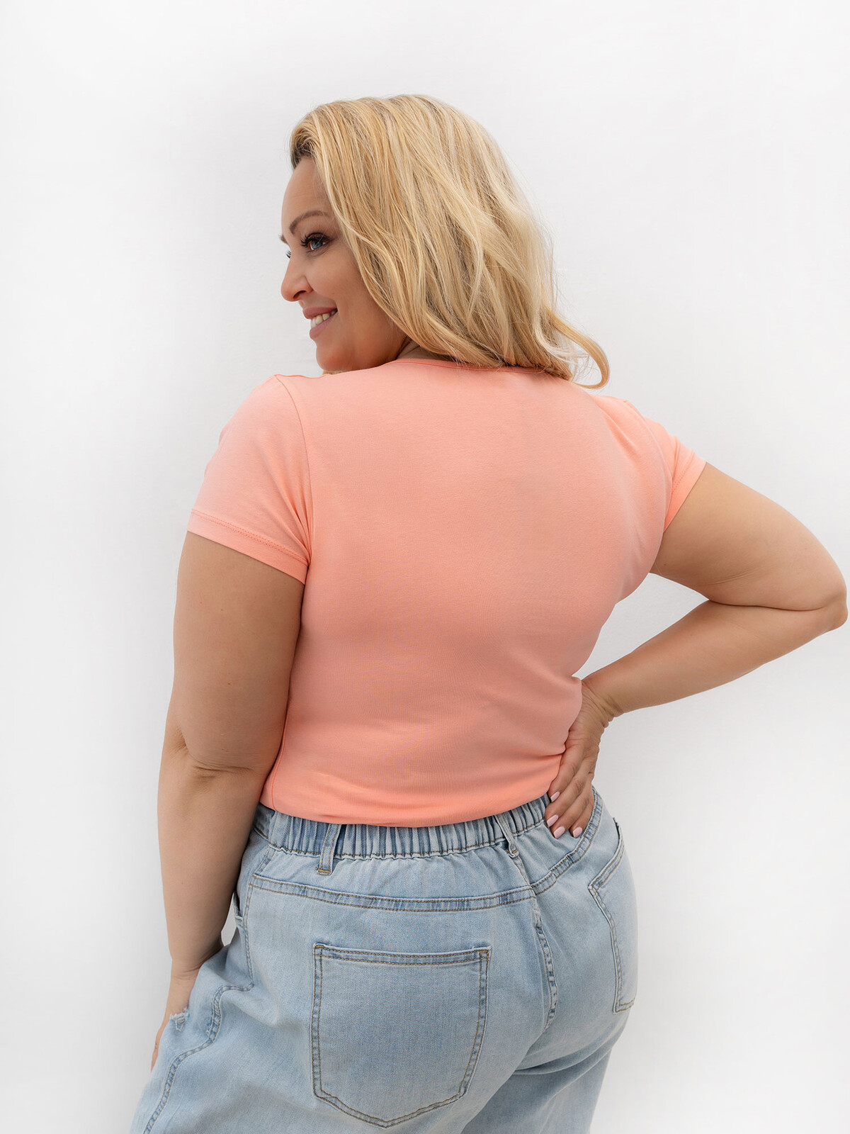 Broskyňové tričko Plus Size