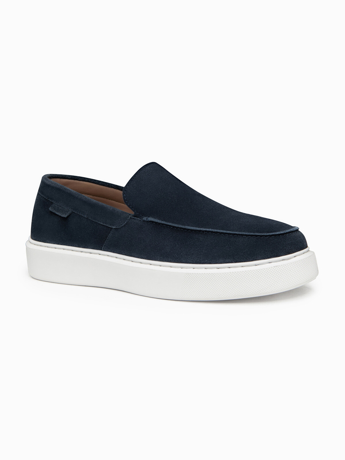 Pánske semišové slip-on poltopánky, tmavomodré