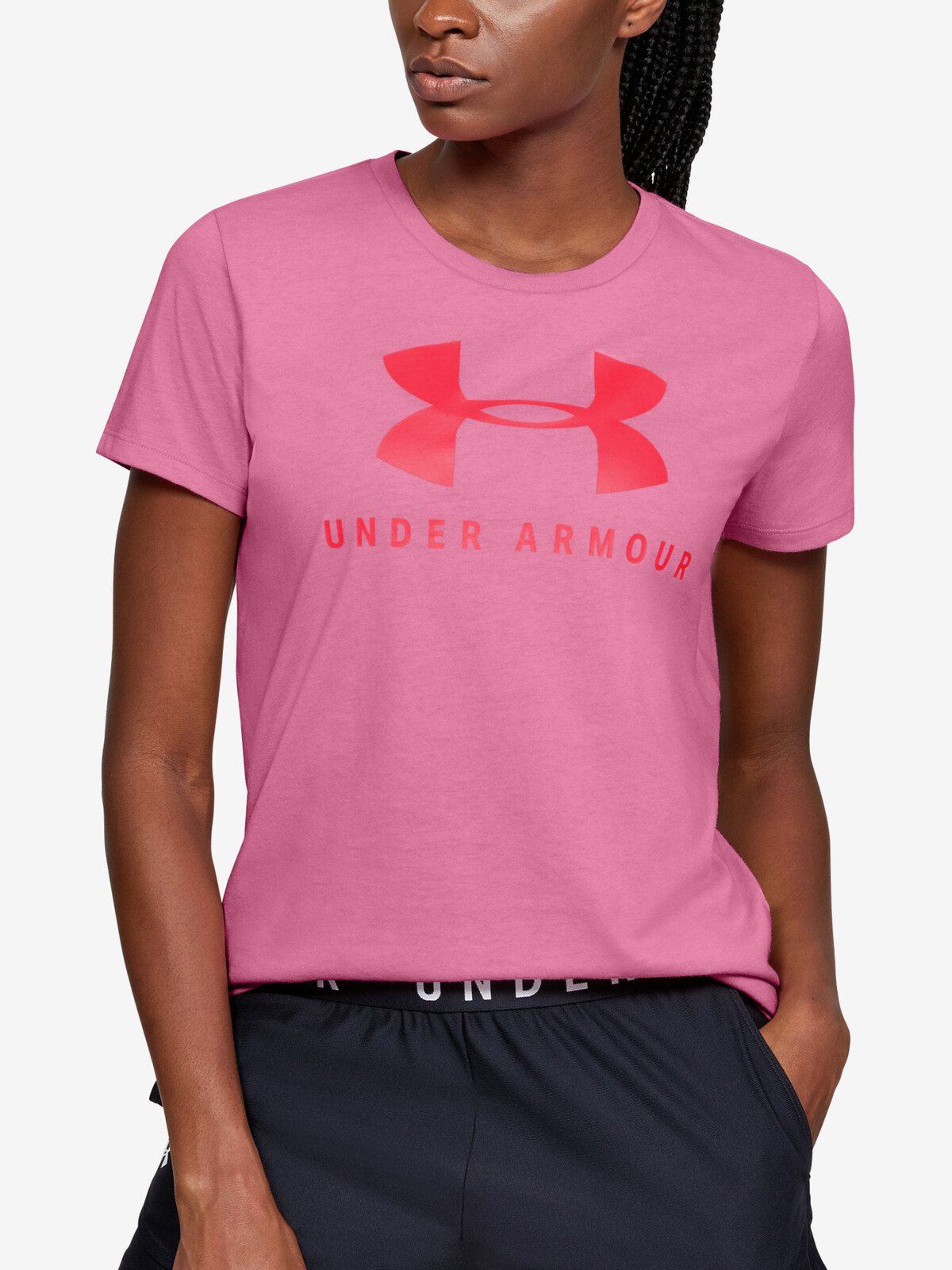 Under Armour tričko GRAPHIC SPORTSTYLE CLASSIC CREW - PNK