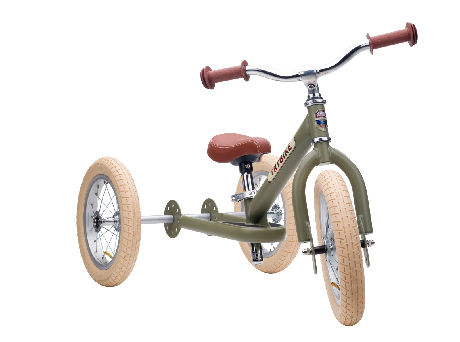 Co & CO BV Trojkolka/ odrážadlo Trybike Steel vintage matná zelená