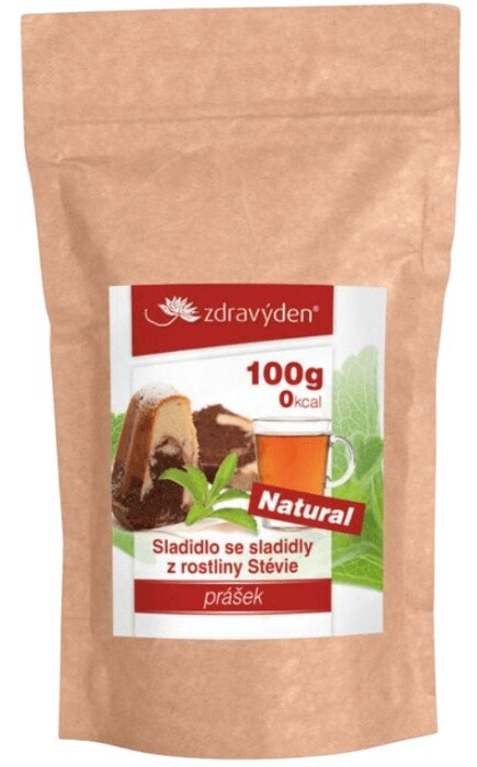 Zdravý den sladidlo stévie prášek 100 g výpredaj (pošk.obal)