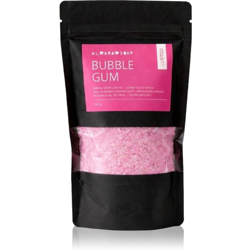 Almara Soap Bath Salt Bubble Gum farbiaca soľ do kúpeľa 180 g