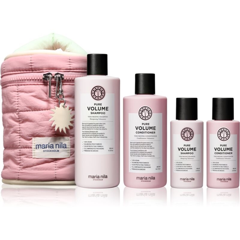 Maria Nila Pure Volume Beauty Bag darčeková sada pre objem vlasov 4 ks