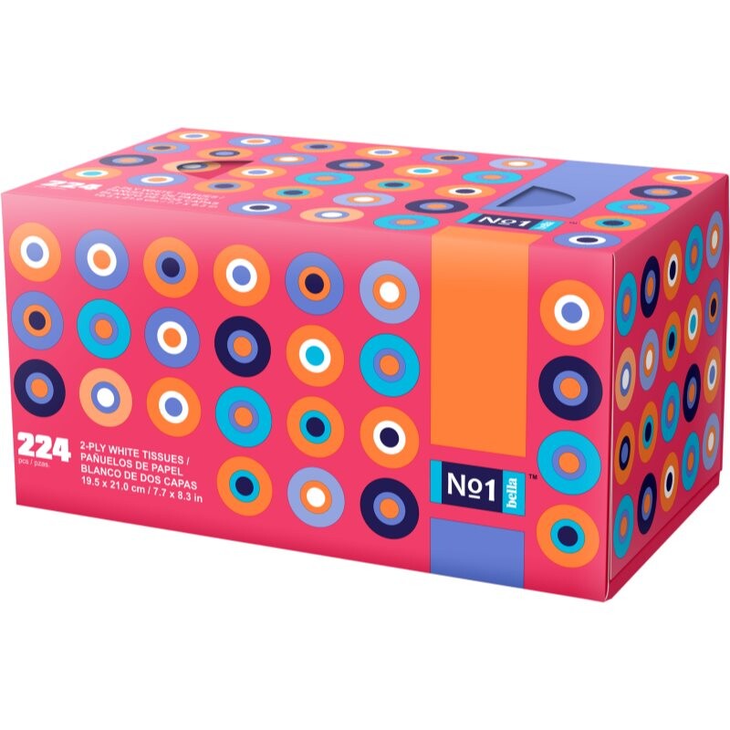 BELLA NO1 papierové vreckovky box 224 ks