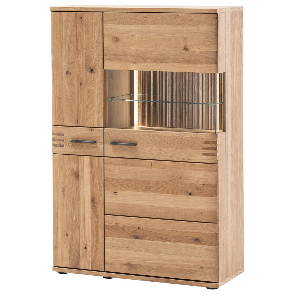 Livetastic VYSOKÁ KOMODA, trámový dub, farba duba, 90/136/37 cm