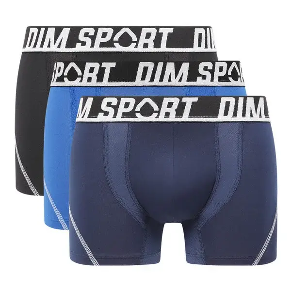 Pánske športové boxerky 3 ks DIM SPORT MICROFIBRE BOXER 3x - DIM SPORT - čierna L