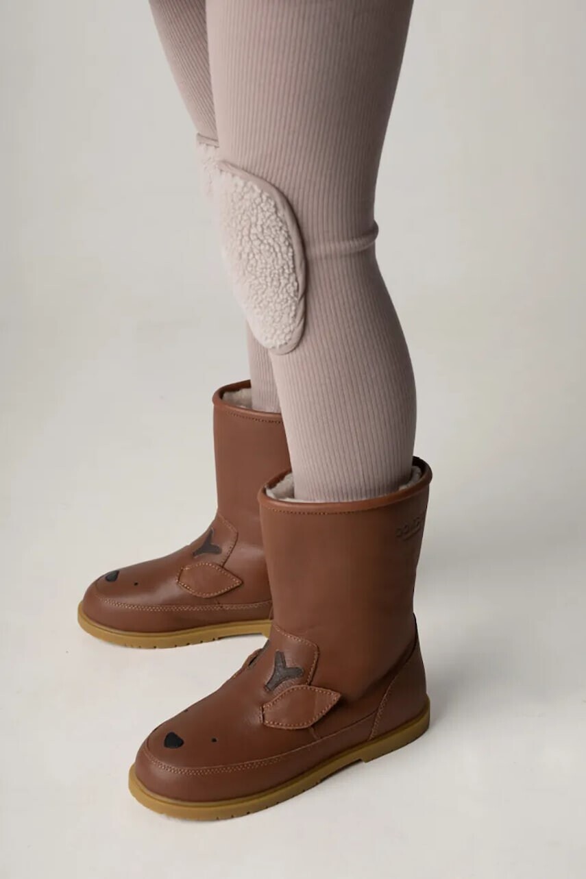 Detské zimné kožené topánky Donsje Wadudu Special Boots Stag