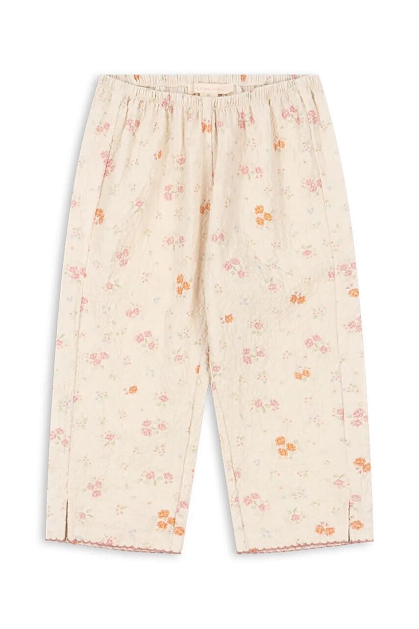 Konges Sløjd nohavice detské bavlnené s elastanom ELIN SLIT PANTS GOTS