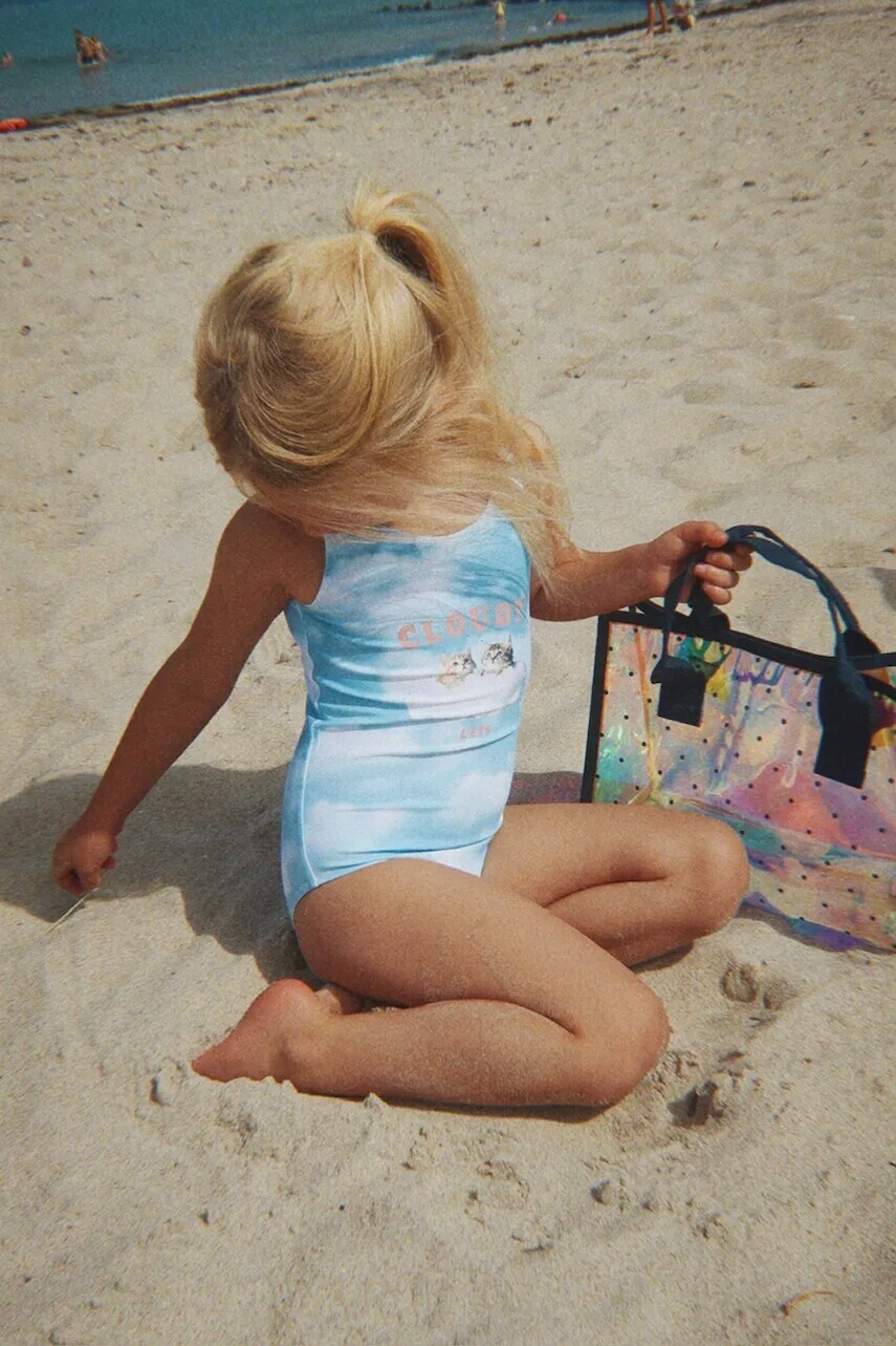 Konges Sløjd jednodielne plavky detské CLOUDY SWIMSUIT GRS