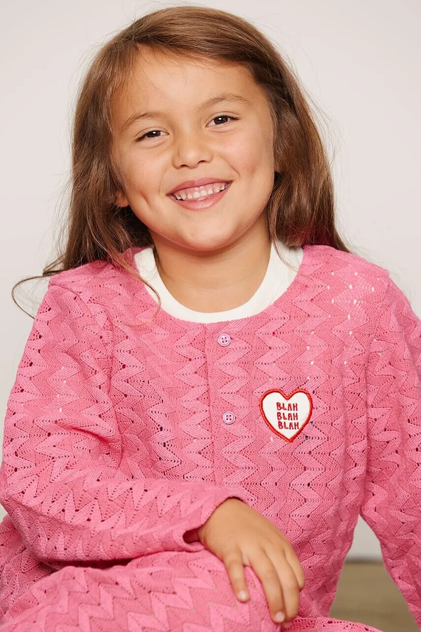 Mini Rodini kardigán detský bavlnený Lace patch