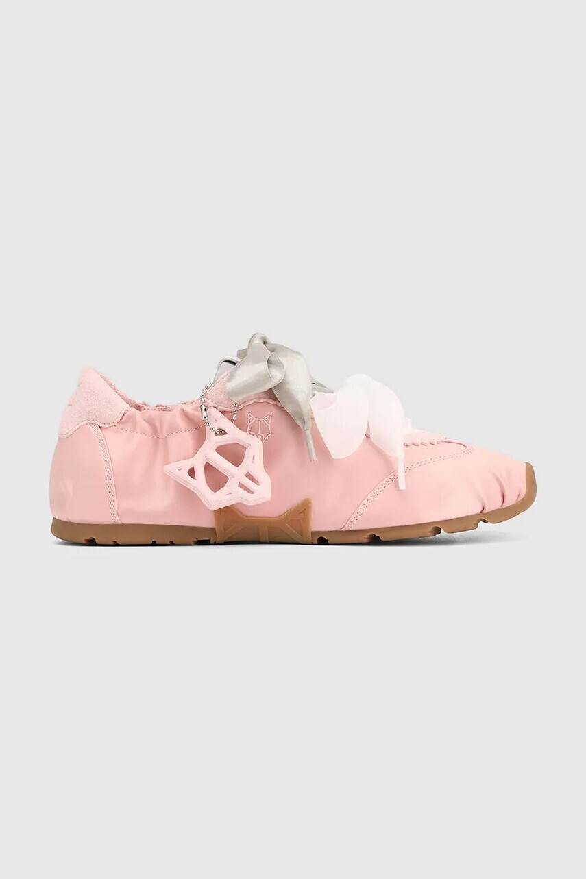 Naked Wolfe Adorable Pink Satin tenisky dámske