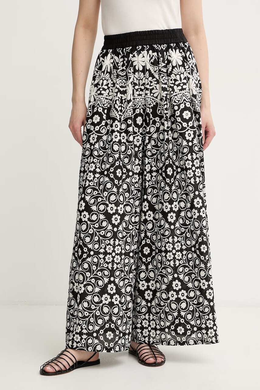 Weekend Max Mara nohavice wide leg dámske bavlnené