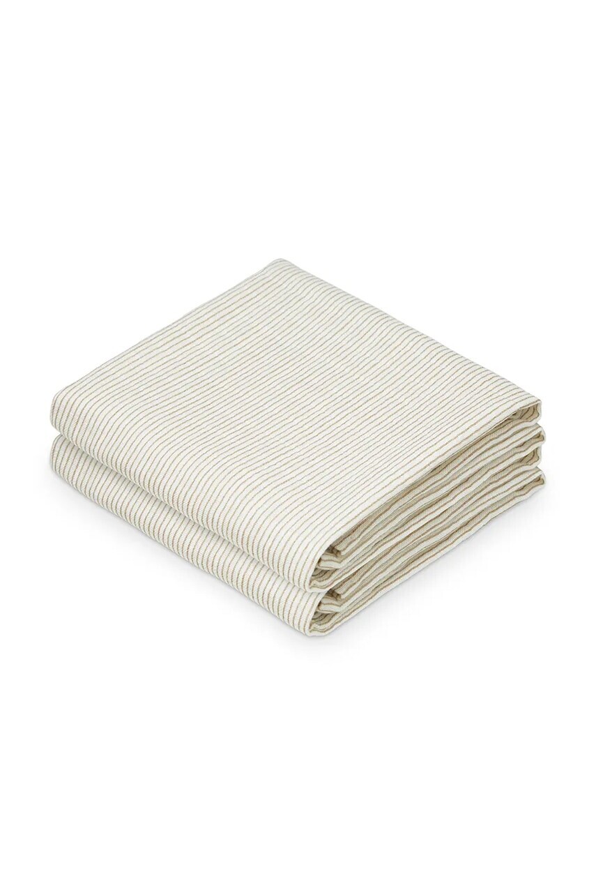 Cam Cam Copenhagen plienka detská bavlnená Classic Stripes Camel 2-pak