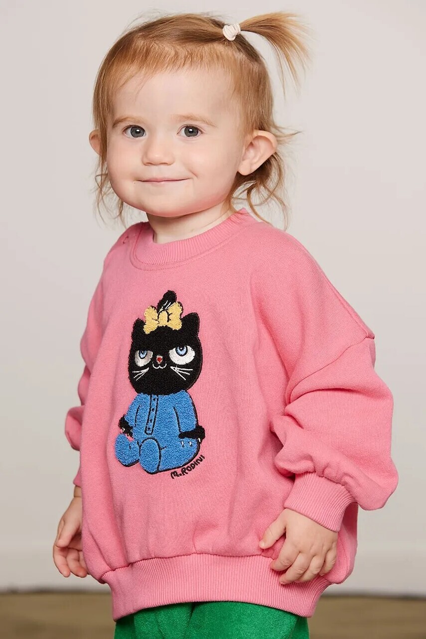 Mini Rodini mikina detská bavlnená Cat