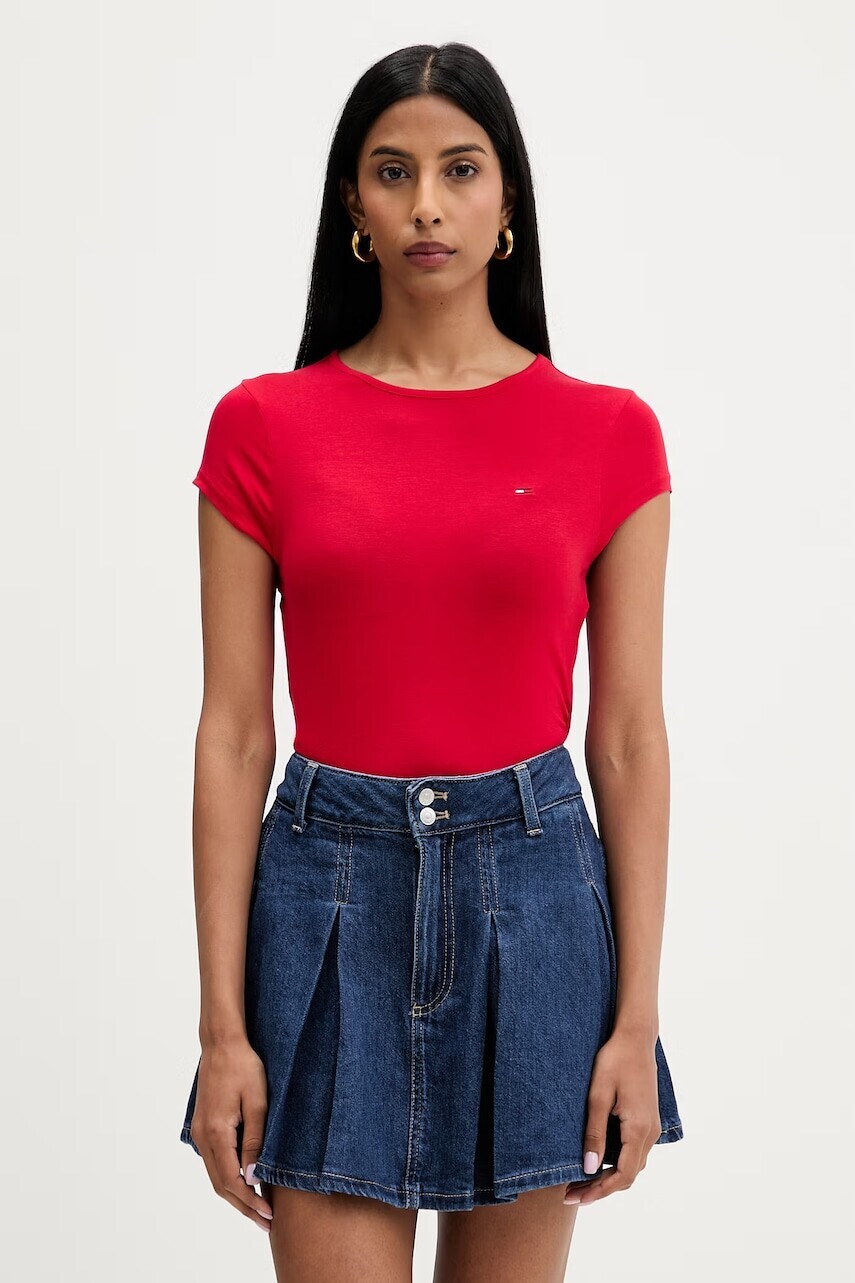 Tommy Jeans tričko dámske s viskózou