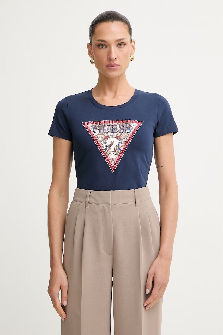 Guess tričko dámske bavlnené s elastanom PAISLEY
