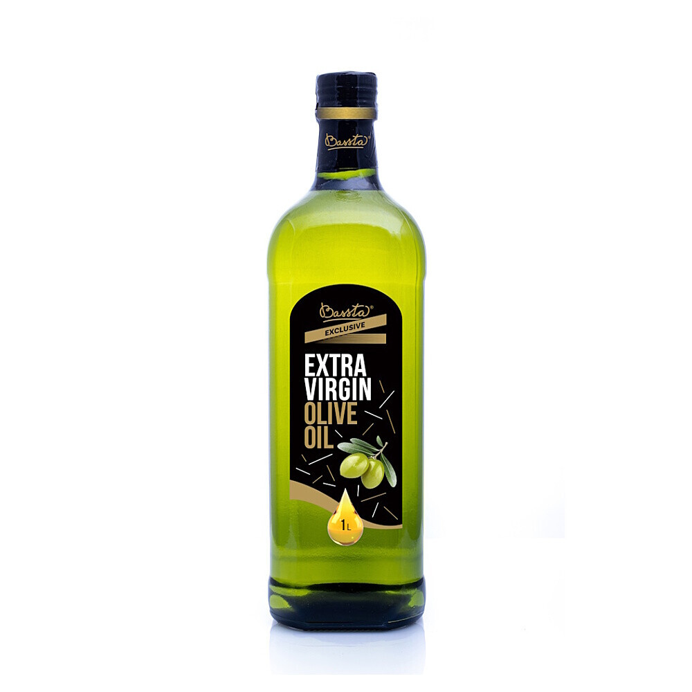 BASSTA Olivový olej extra virgin v skle 1 liter