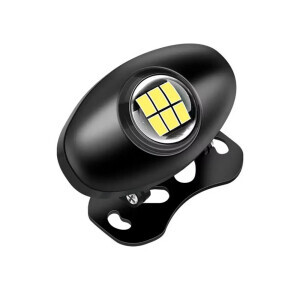 LED cúvacie svetlo čierne – 6× SMD LED, 12 – 24 V, kovové telo